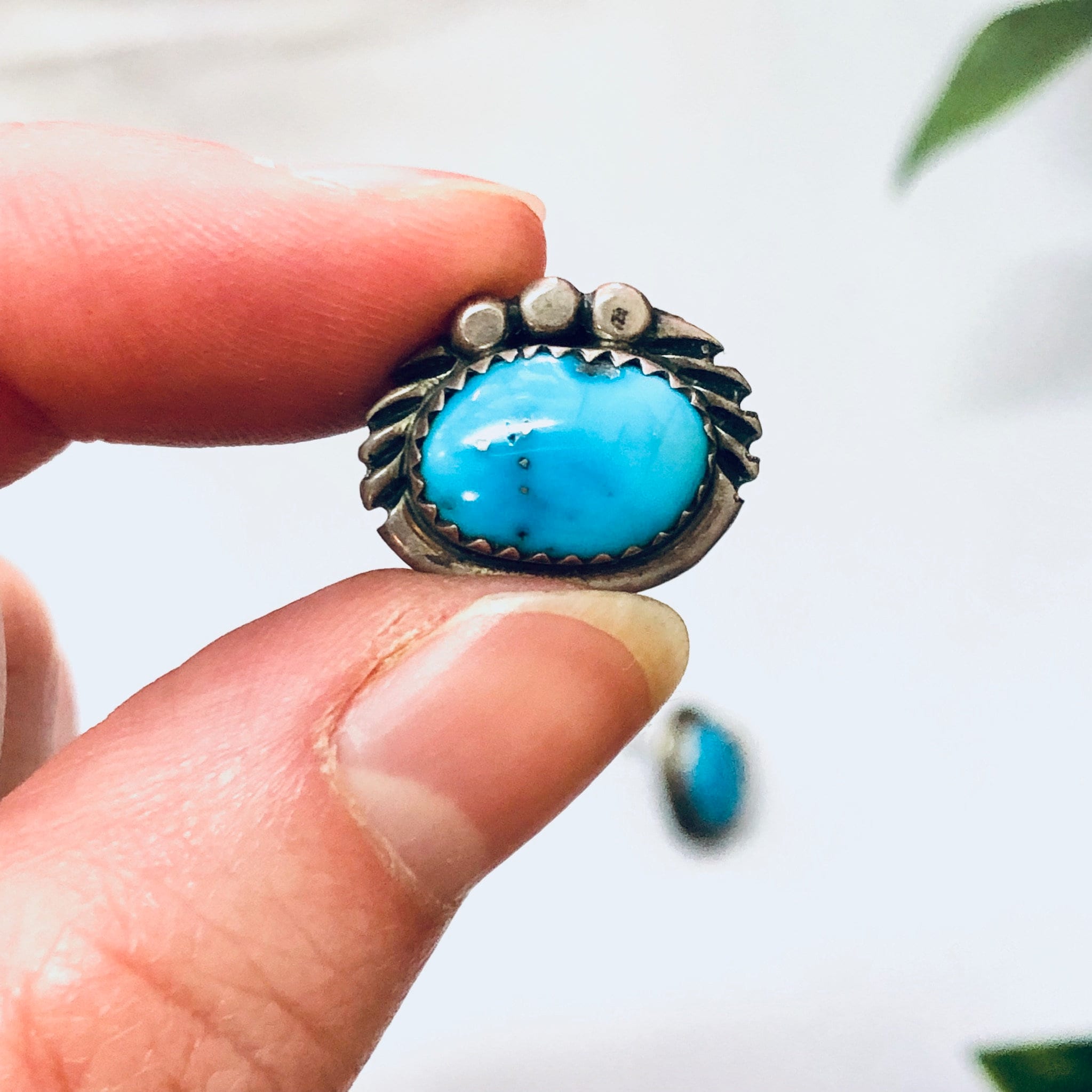 Vintage Earrings, Silver Earrings, Turquoise Jewelry, Boho Style, Bohemian Stye, Boho Jewelry, Vintage Jewelry, Small Earrings, Studs, 925