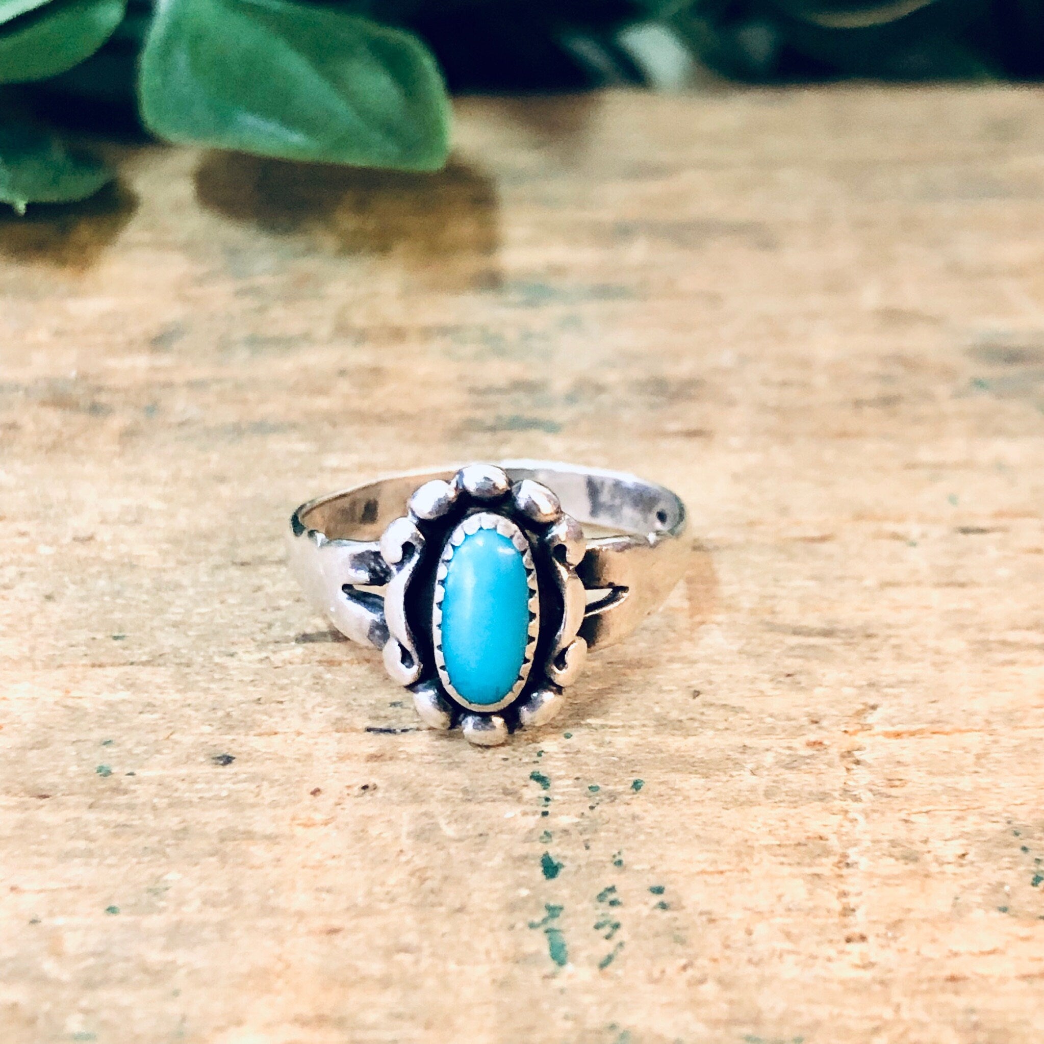 Vintage Silver Ring, Turquoise Ring, Small Ring, Pinky Ring, Vintage Jewelry, Southwestern Ring, Boho Style, Bohemian Jewelry, 925 Ring,