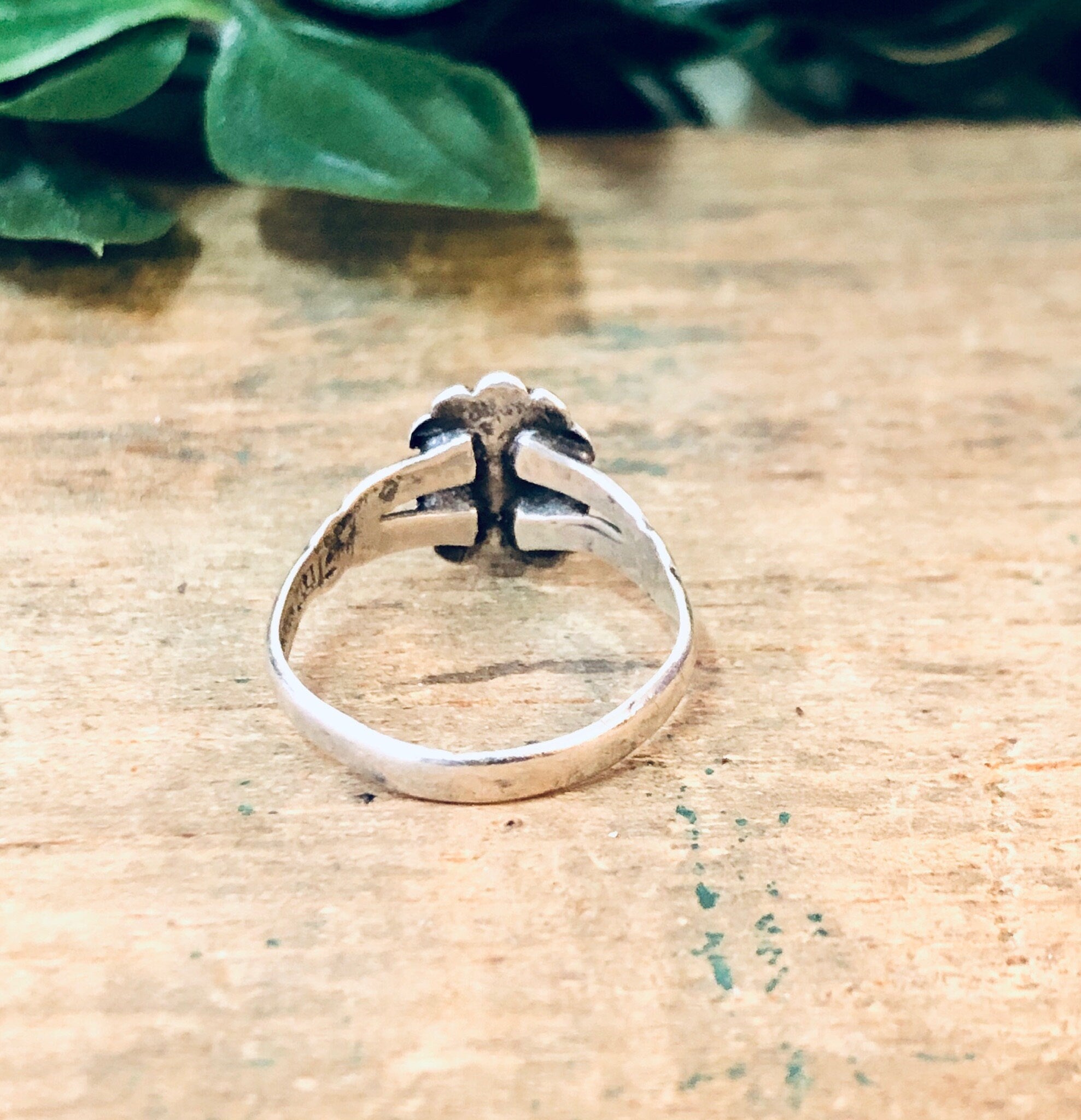 Vintage Silver Ring, Turquoise Ring, Small Ring, Pinky Ring, Vintage Jewelry, Southwestern Ring, Boho Style, Bohemian Jewelry, 925 Ring,