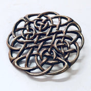 Vintage Brooch, Gold Toned Brooch, Celtic Style Pin, Vintage Pin, Vintage Jewelry, Round Brooch, Brass Toned Brooch, Celtic Knot, Unique Pin