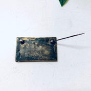 Vintage Brooch, Silver Brooch, Rug Brooch, Geometric Rub Pin, Vintage Pin, Vintage Jewelry, Small Pin, Unique Brooch, Mothers Day Gift, 925