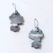 Vintage Silver Earrings, Turquoise Earrings, Mother of Pearl, Green and White, Vintage Jewelry, Green Turquoise, Dangle Earrings, Boho Style