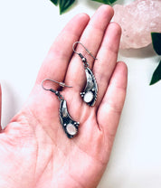 Vintage Earrings, Silver Earrings, Mother Of Pearl, Dangle Earrings, Southwestern Style, Bohemian Jewelry, Vintage Jewelry, Pierced Ears,