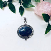 Vintage Silver Pendant, Blue Lapis Pendant, Blue Jewelry, Silver and Blue, Lapis Jewelry, Vintage Necklace, Lapis Lazuli, Vintage Jewelry