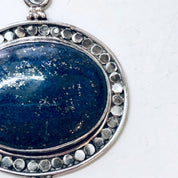 Vintage Silver Pendant, Blue Lapis Pendant, Blue Jewelry, Silver and Blue, Lapis Jewelry, Vintage Necklace, Lapis Lazuli, Vintage Jewelry