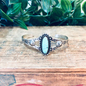 Vintage Bracelet, Silver Bracelet, Cuff Bracelet, Vintage Jewelry, Turquoise Bracelet, Southwestern Jewelry, Stamped Silver, Small Cuff, 925