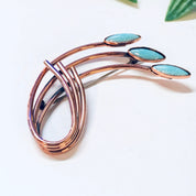 Vintage Brooch, Matisse Renoir Brooch, Vintage Pin, Copper Brooch, Blue Stones, Turquoise Brooch, Costume Jewelry, Blue and Copper, Unique