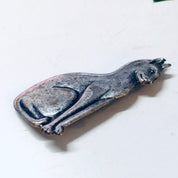Vintage Brooch, Cat Pin, Cat Jewelry, Kitty Cat, Silver Toned Brooch, Vintage Pin, Vintage Jewelry, Animal Jewelry, Long Pin, Sitting Cat