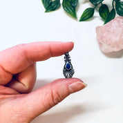 Vintage Silver Pendant, Small Pendant, Blue Lapis Jewelry, Lapis Lazuli, Blue and Silver, Lapis Jewelry, Vintage Jewelry, Vintage Necklace
