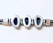 Vintage Bracelet, Silver Bracelet, Blue Opal, Opal Jewelry, Toggle Bracelet, Vintage Jewelry, Birthstone Jewelry, Anniversary Gift, 925 Opal