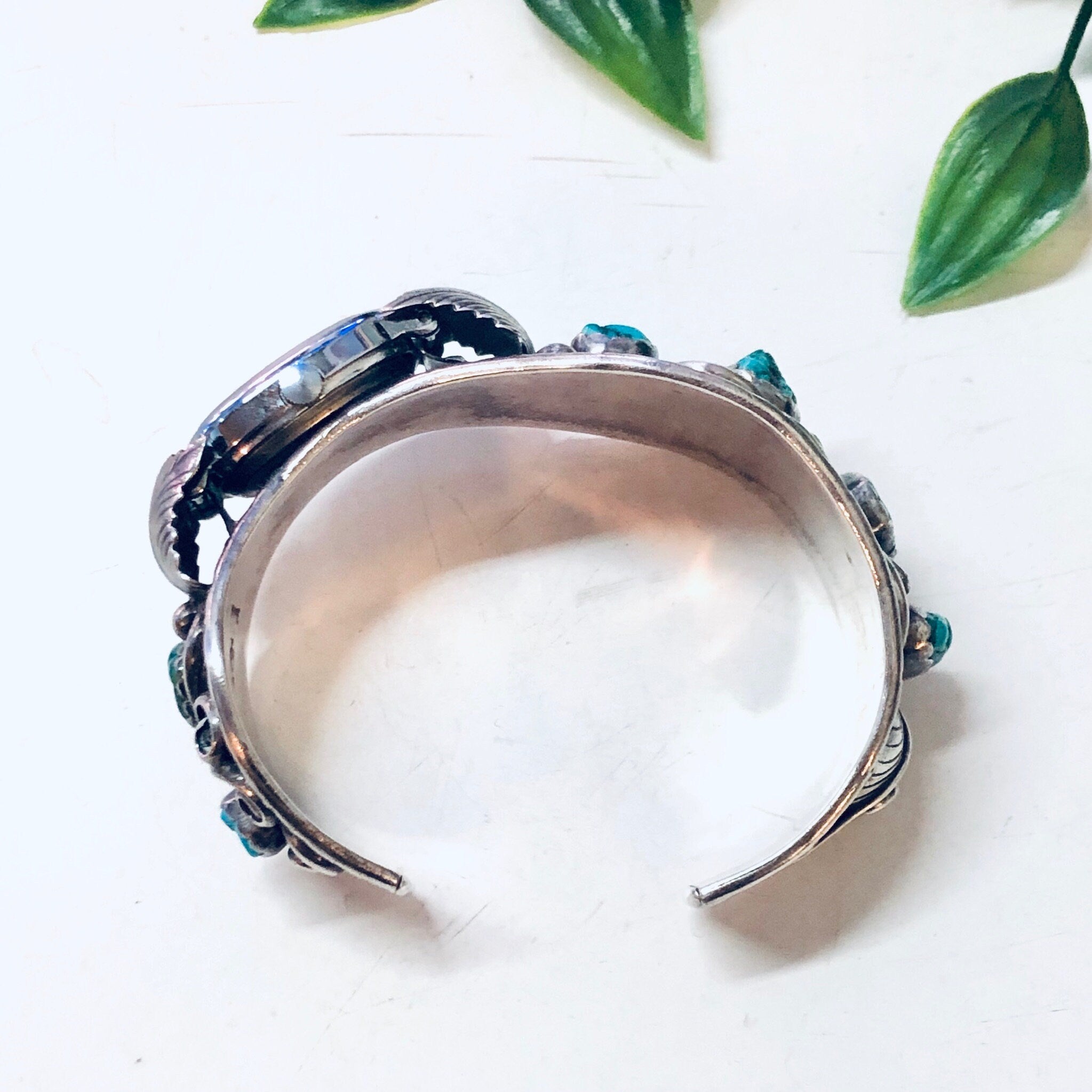 Vintage Cuff Watch, Timex Watch, Silver Cuff Watch, Turquoise Timex, Turquoise Jewelry, Watch Jewelry, Cuff Bracelet, Blue Turquoise, 925