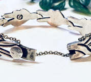 J. Flores Taxco, Vintage Taxco, Taxco Bracelet, J Flores Jewelry, Silver Bracelet, Vintage Jewelry, Link Bracelet, Modernist Bracelet, 925