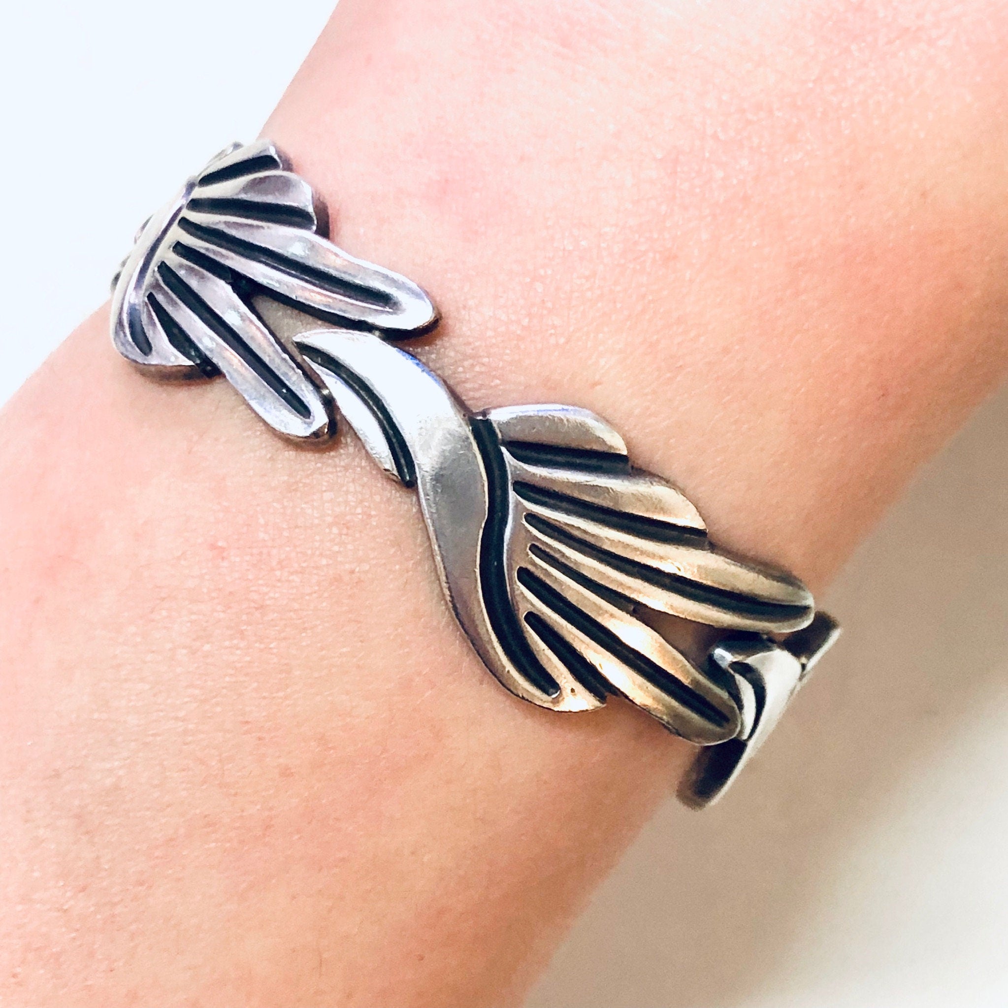 J. Flores Taxco, Vintage Taxco, Taxco Bracelet, J Flores Jewelry, Silver Bracelet, Vintage Jewelry, Link Bracelet, Modernist Bracelet, 925