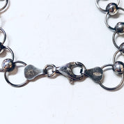 Vintage Bracelet, Silver Bracelet, Ball Bracelet, Link Bracelet, Chain Jewelry, Made in Italy, Italian Jewelry, 925 Bracelet, Simple Jewelry
