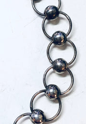 Vintage Bracelet, Silver Bracelet, Ball Bracelet, Link Bracelet, Chain Jewelry, Made in Italy, Italian Jewelry, 925 Bracelet, Simple Jewelry
