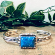 Vintage Cuff, Paul Livingston Jewelry, Paul Livingston Cuff, Blue Lapis Cuff, Vintage Bracelet, Silver Bracelet, Lapis Lazuli Jewelry, Blue