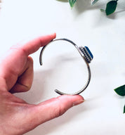 Vintage Cuff, Paul Livingston Jewelry, Paul Livingston Cuff, Blue Lapis Cuff, Vintage Bracelet, Silver Bracelet, Lapis Lazuli Jewelry, Blue