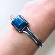 Vintage Cuff, Paul Livingston Jewelry, Paul Livingston Cuff, Blue Lapis Cuff, Vintage Bracelet, Silver Bracelet, Lapis Lazuli Jewelry, Blue