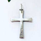 Zuni Silver Cross, Vintage Cross, Religious Jewelry, Turquoise Cross, Vintage Jewelry, L IULE Jewelry, Vintage Pendant, Silver Pendant, 925