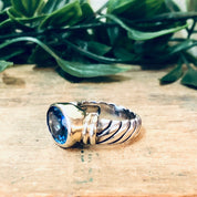 Vintage Silver Ring, Blue Gemstone, Blue Jewelry, Blue and Silver, Statement Jewelry, Sparkly Ring, Unique Jewelry, Vintage Jewelry, 925