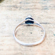 Vintage Silver Ring, Yin Yang Ring, 90s Style Jewelry, 90s Child, Symbol Ring, Black and White, Small Ring, Stacking Ring, Thin Band, 925