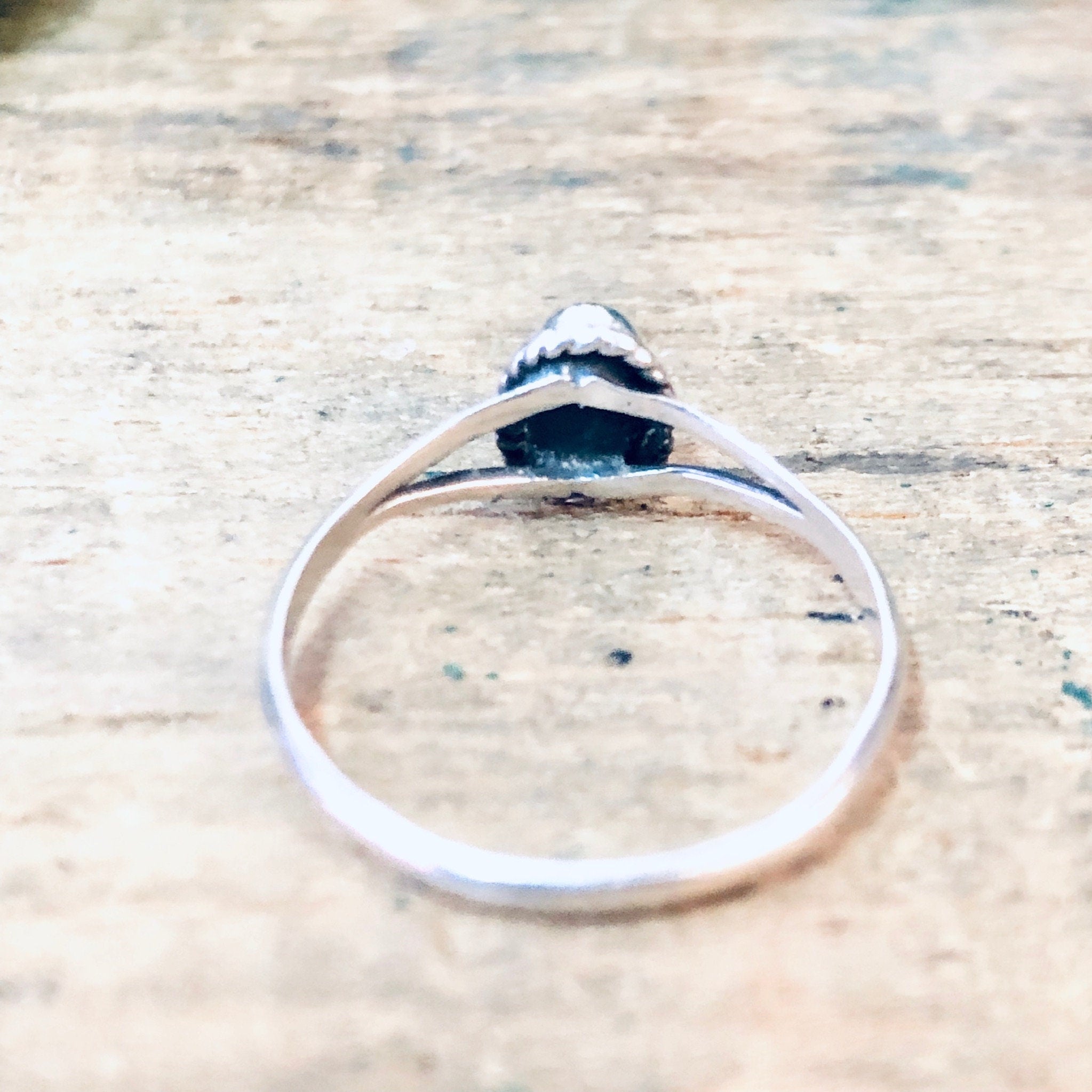 Vintage Silver Ring, Yin Yang Ring, 90s Style Jewelry, 90s Child, Symbol Ring, Black and White, Small Ring, Stacking Ring, Thin Band, 925