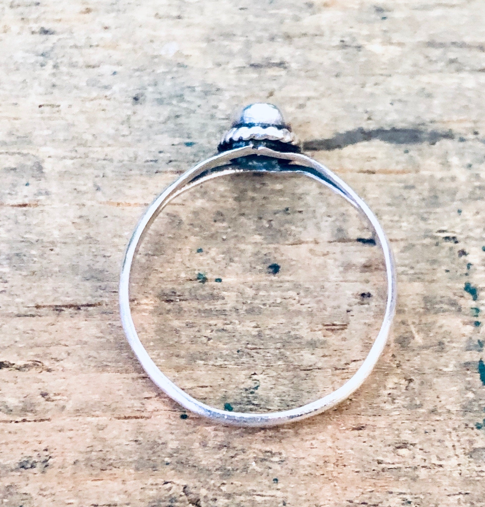Vintage Silver Ring, Yin Yang Ring, 90s Style Jewelry, 90s Child, Symbol Ring, Black and White, Small Ring, Stacking Ring, Thin Band, 925