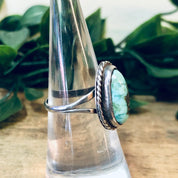 Vintage Silver Ring, Turquoise Ring, Turquoise Jewelry, Southwestern Style, Boho Style, Bohemian Ring, Hippie Jewelry, Vintage Jewelry, 925