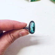 Vintage Silver Ring, Turquoise Ring, Turquoise Jewelry, Southwestern Style, Boho Style, Bohemian Ring, Hippie Jewelry, Vintage Jewelry, 925