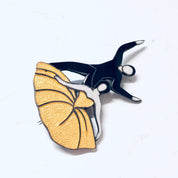 Margot de Taxco Pin, Vintage Brooch, Enamel Taxco, Vintage Jewelry, Signed Taxco, Ballroom Dancing, Dancing Brooch, Yellow Pin, Black Pin