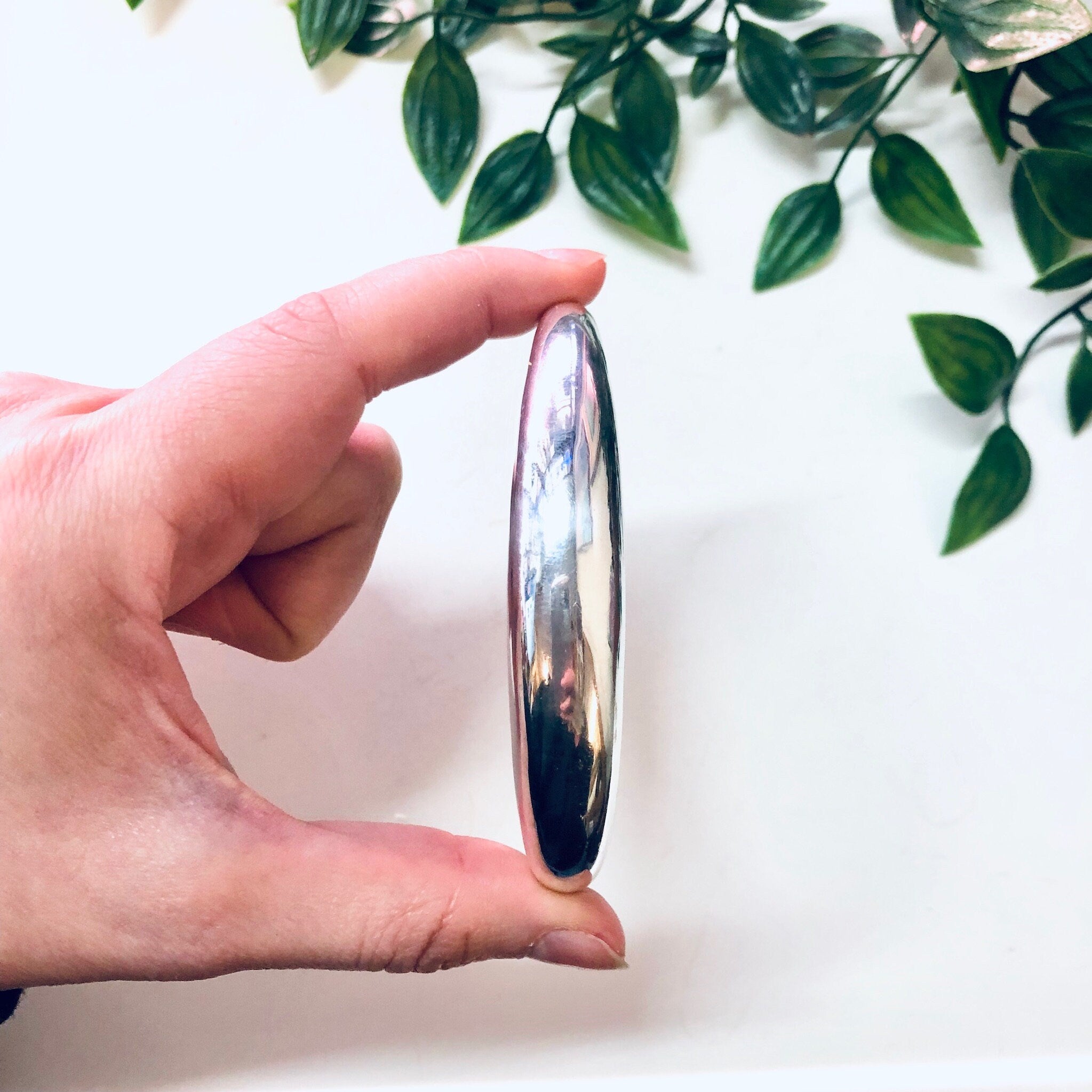 Vintage Silver Bracelet, Bangle Bracelet, Hollow Silver Bracelet, Vintage Jewelry, Made in Thailand, Statement Jewelry, Silver Bangle, 925