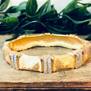 Vintage Bracelet, Gold Toned Bracelet, Joseph Mazer Bracelet, Joseph Mazer Jewelry, Vintage Jewelry, Rhinestone Bracelet, Bangle Bracelet