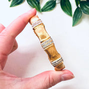 Vintage Bracelet, Gold Toned Bracelet, Joseph Mazer Bracelet, Joseph Mazer Jewelry, Vintage Jewelry, Rhinestone Bracelet, Bangle Bracelet