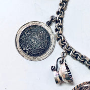 Vintage Charm Bracelet, Charm Bracelet, Mexican Inspired Bracelet, Sombrero Bracelet, Concho Bracelet, Silver Charm Bracelet, Souvenir, 925