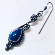 Vintage Silver Earrings, Lapis Lazuli Earrings, Blue Lapis, Dangle Earrings, Blue and Silver, Unique Jewelry, Pierced Ears, Lapis Earrings