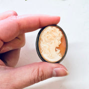 Cameo Set, Jewelry Set, Vintage Cameo, Cameo Earrings, Cameo Brooch, Cameo Necklace, Screw Back Earrings, Gold Filled Jewelry, Vintage Pin