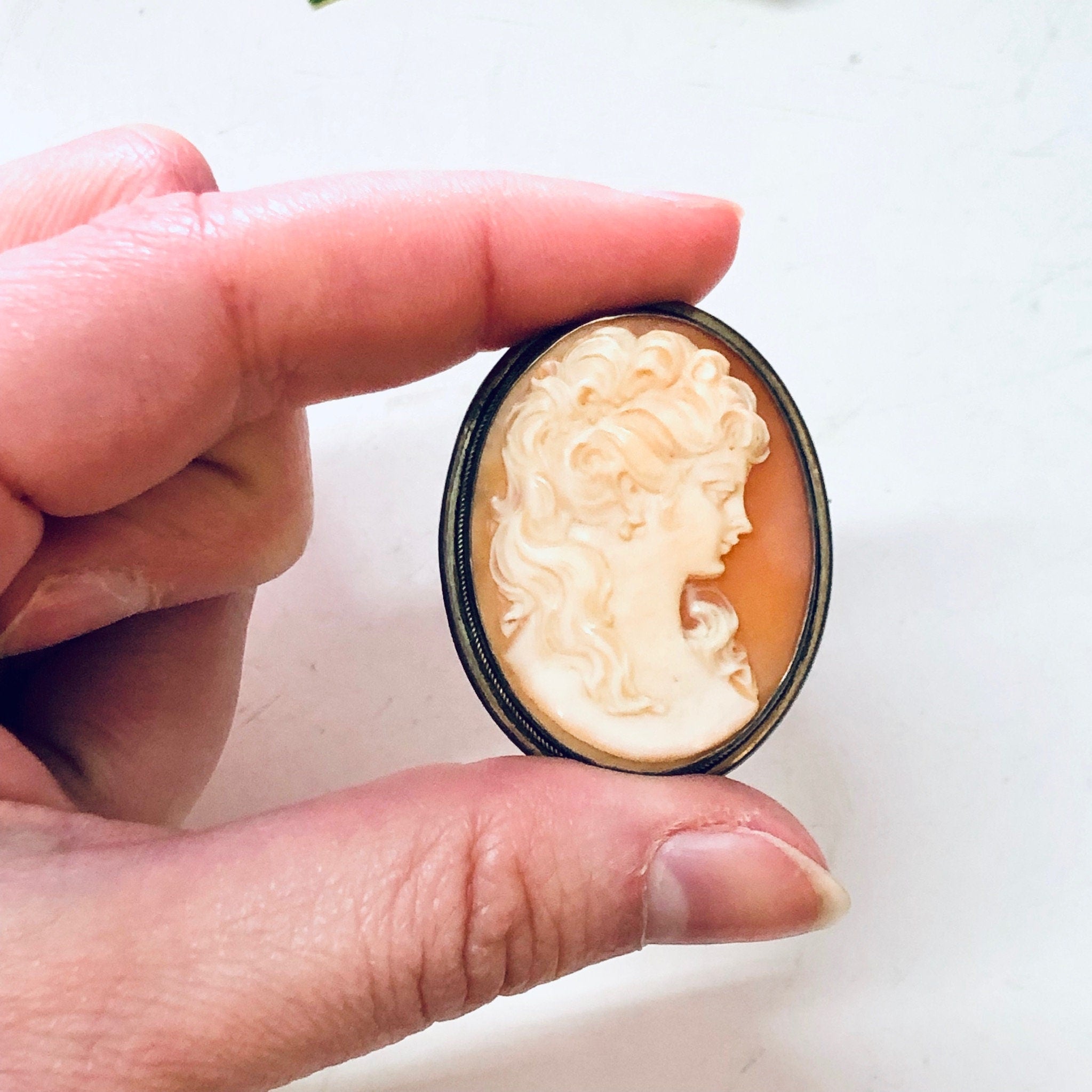 Cameo Set, Jewelry Set, Vintage Cameo, Cameo Earrings, Cameo Brooch, Cameo Necklace, Screw Back Earrings, Gold Filled Jewelry, Vintage Pin