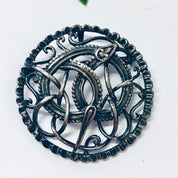 Vintage Pendant, Vintage Brooch, Snake Pendant, Snake Brooch, Vintage Jewelry, Silver Jewelry, Celtic Snake, Unique Jewelry, Vintage Pin