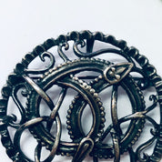 Vintage Pendant, Vintage Brooch, Snake Pendant, Snake Brooch, Vintage Jewelry, Silver Jewelry, Celtic Snake, Unique Jewelry, Vintage Pin