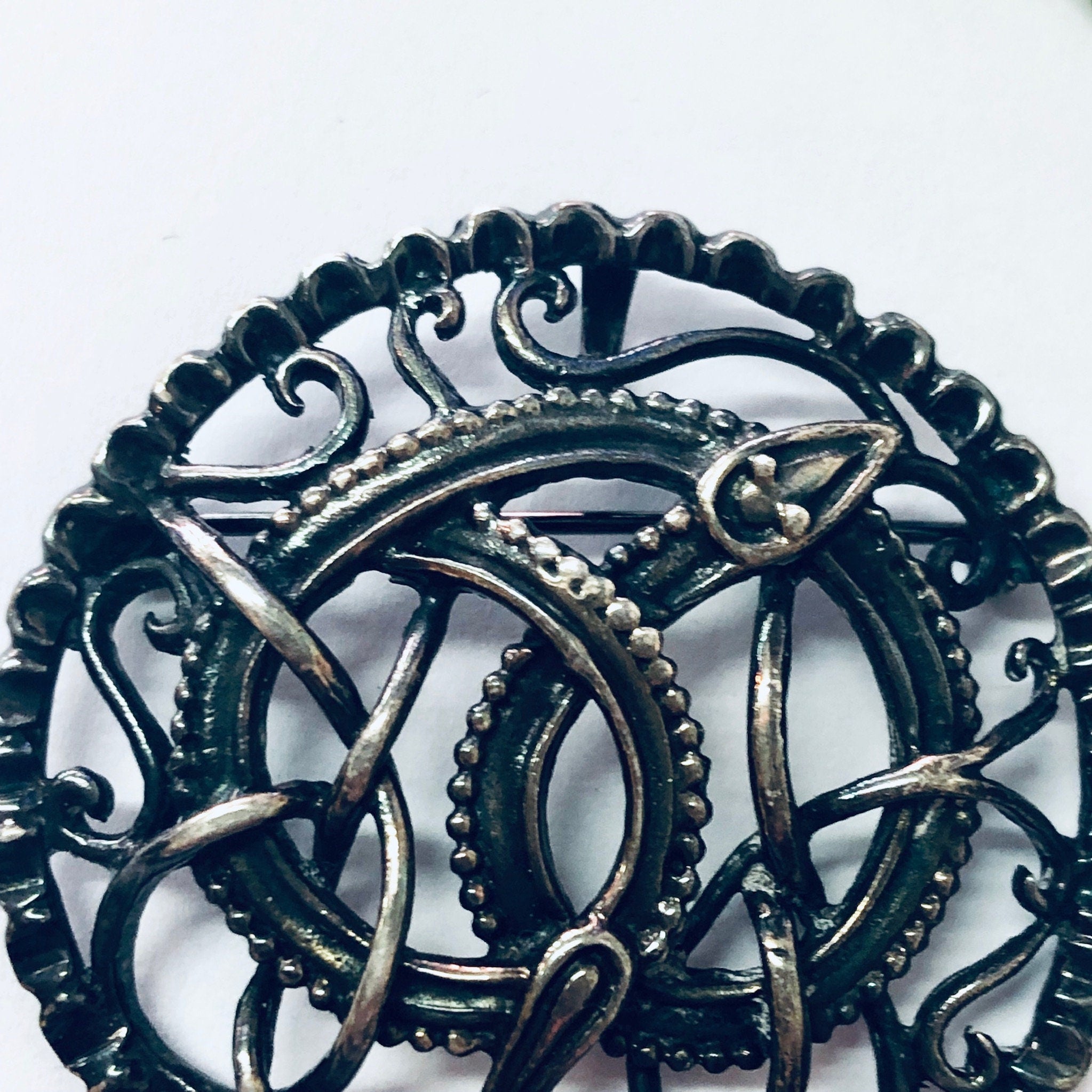 Vintage Pendant, Vintage Brooch, Snake Pendant, Snake Brooch, Vintage Jewelry, Silver Jewelry, Celtic Snake, Unique Jewelry, Vintage Pin