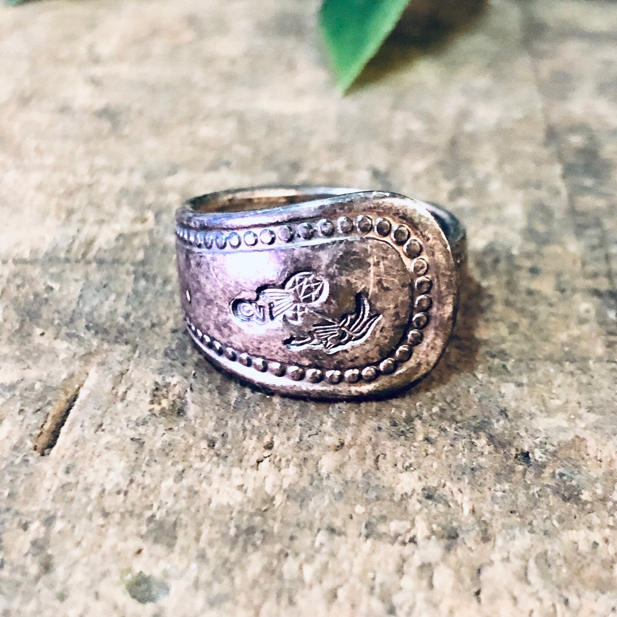 Vintage Ring, Silver Ring, Silverware Ring, Spoon Ring, Fork Ring, Ornate Jewelry, Unique Jewelry, Vintage Jewelry, Simple Ring, 925 Ring