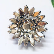 Vintage Brooch, Costume Jewelry, Statement Jewelry, Vintage Pin, Vintage Jewelry, Blue Gemstones, Green Gemstone, Plastic Brooch, Large Pin