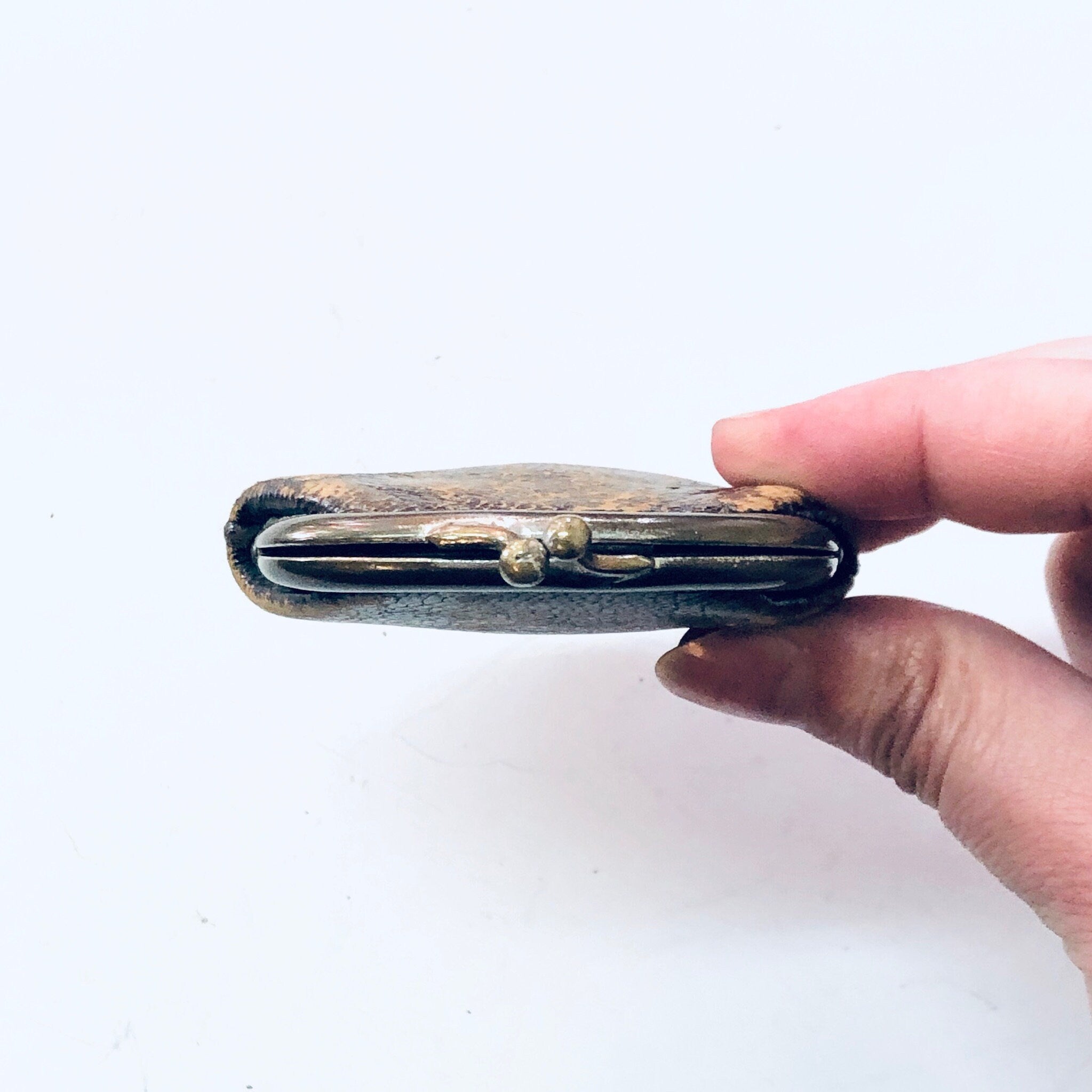 Vintage Coin Purse, Small Coin Purse, Brown Leather, Coin Holder, Leather Change Purse, coins, purse, purse for coins, pouch for coins