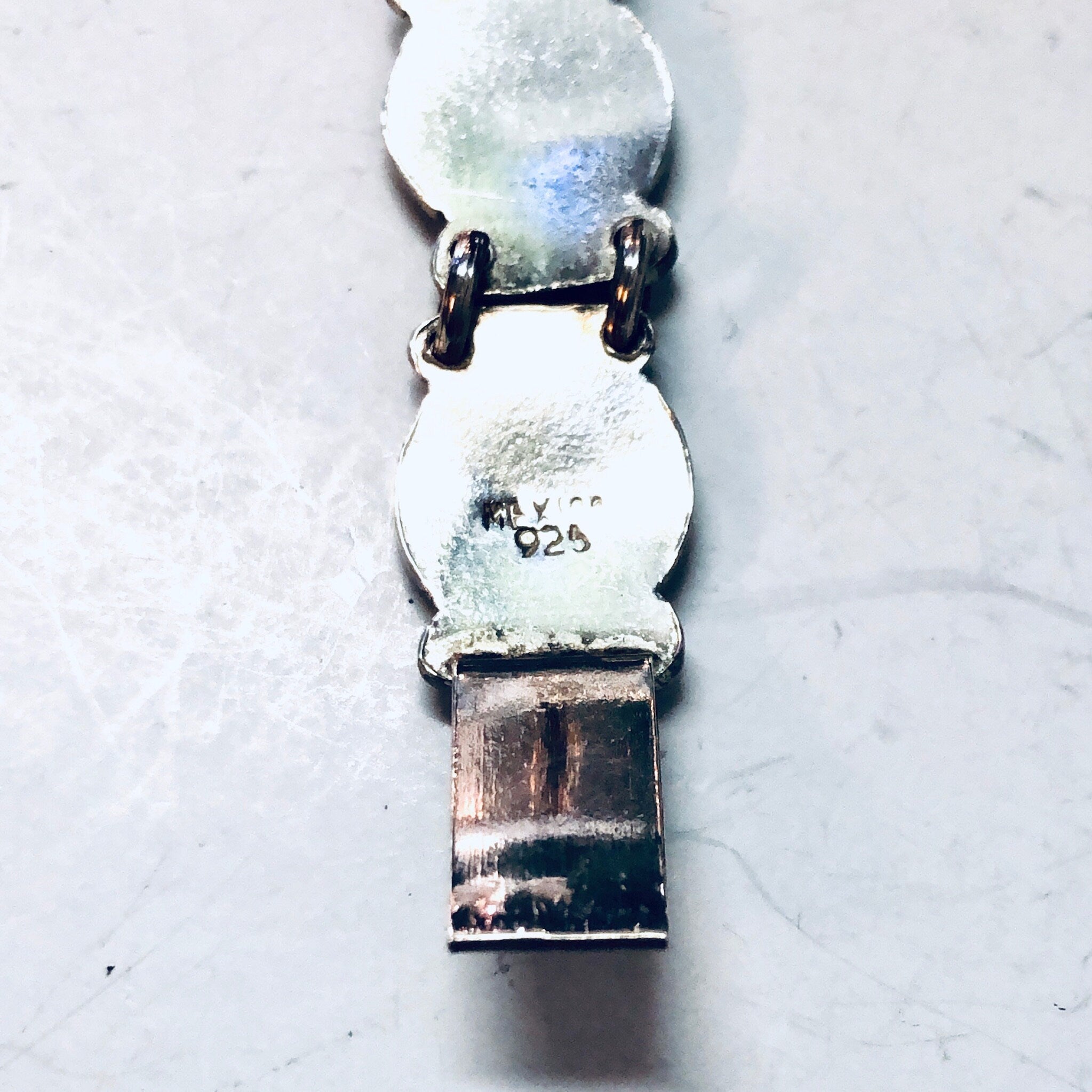 Vintage Bracelet, Silver Bracelet, Medallion Bracelet, Link Chain, Unique Jewelry, Rare Jewelry, Vintage Jewelry, Made in Mexico, 925 Link