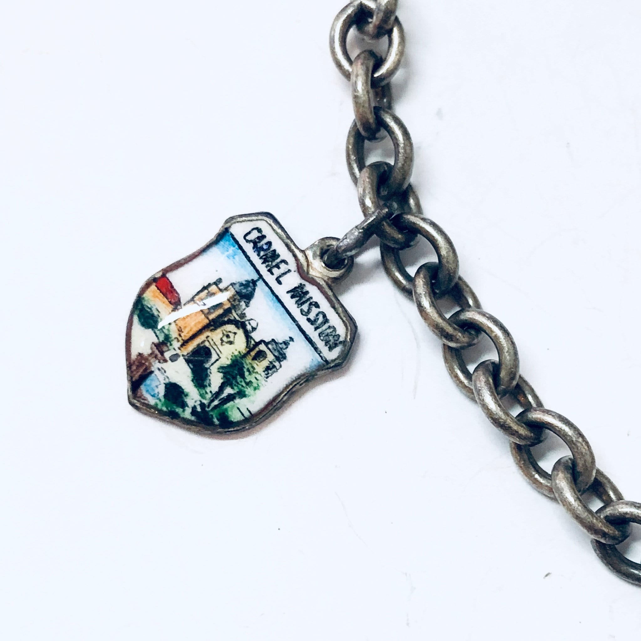 Vintage Bracelet, Charm Bracelet, Charm Jewelry, Silver Bracelet, Vintage Jewelry, Tinkerbell Bracelet, Wagon Charm, Religious Jewelry, 925