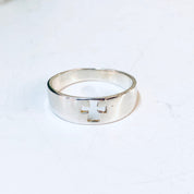 Vintage Ring, Silver Ring, Vintage Jewelry, Band Ring, Thin Band, Cross Ring, Religious Ring, Simple Jewelry, Cut Out Ring, Sterling Silver