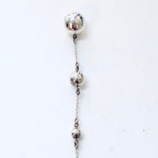 Vintage Necklace, Silver Necklace, Ball Necklace, Unique Jewelry, Statement Jewelry, Silver Chain, Ball and Chain, Thin Chain, 925 Necklace