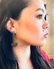 Vintage Earrings, Unique Jewelry, Silver Tone Earrings, Pierced Ears, Dangle Earrings, Statement Jewelry, Vintage Jewelry, Geometric Earring