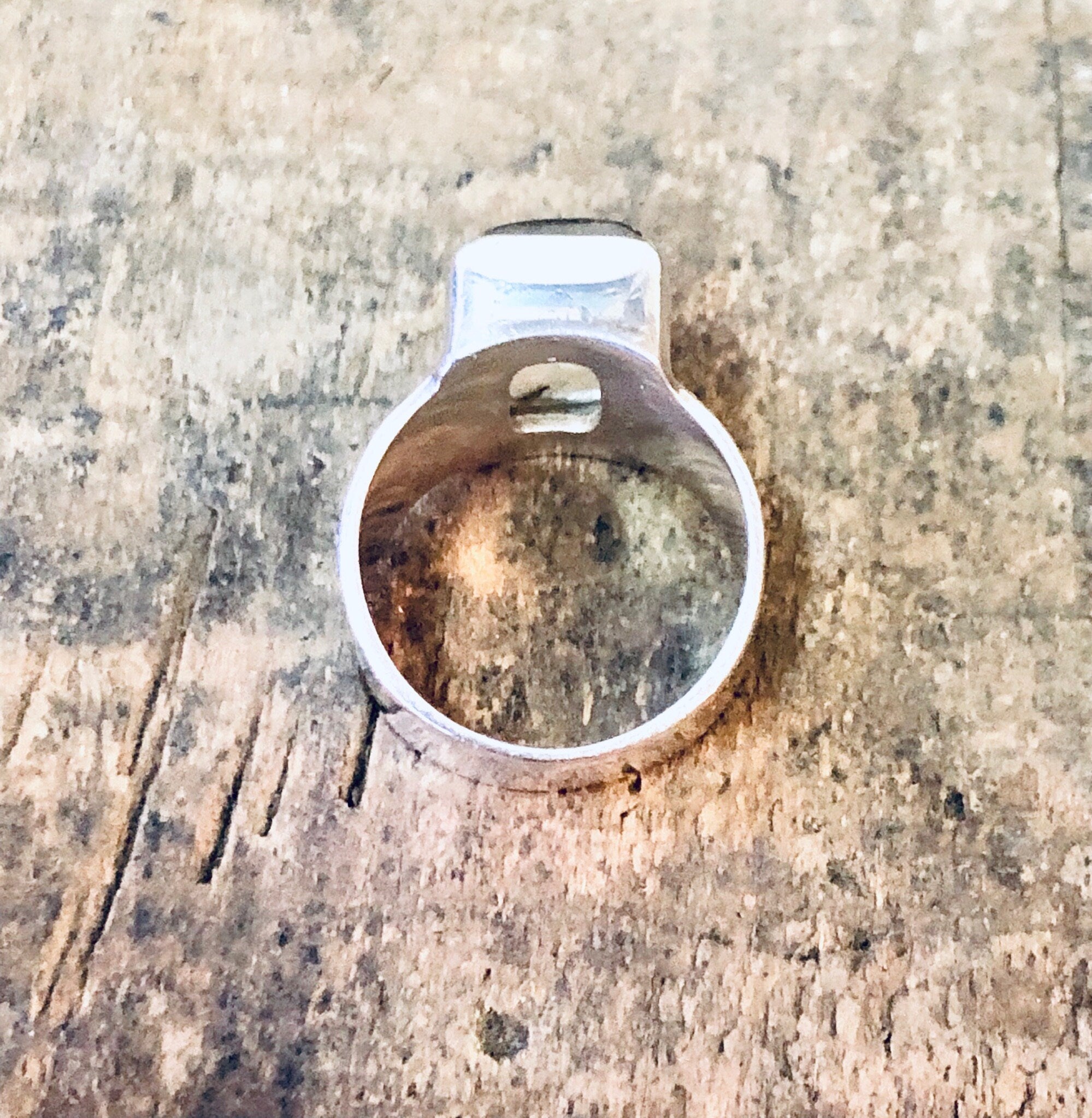Vintage Ring, Silver Ring, Thick Band, Vintage Jewelry, Clear Gemstone, Quartz Ring, Polished Quartz, Unique Jewelry, Rectangle Stone, 925