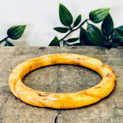 Vintage Bangle, Bakelite Bangle, Etched Bakelite, Banana Bakelite, Rotten Banana Bakelite, Vintage Jewelry, Unique Bracelet, Banana, Bangle